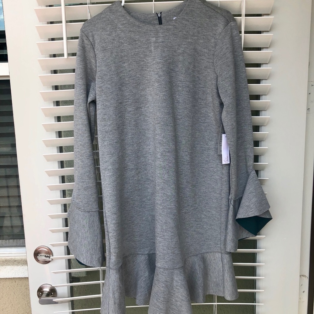 Chelsea 28 peplum gray dress